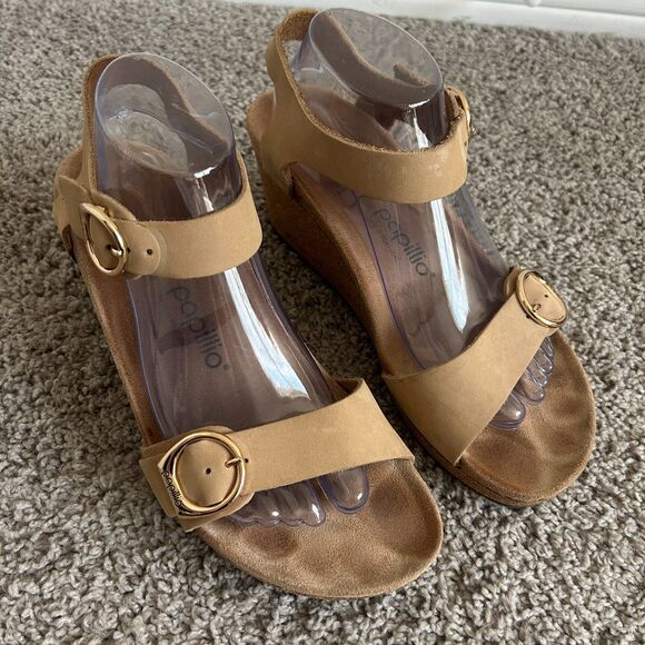 Papillio by Birkenstock Soley Wedge Sandal - Nubuck Sz 41 / 10 / 10.5 - Picture 1 of 7